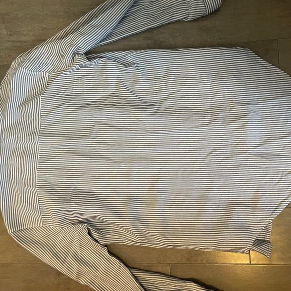 Sunday Best Blouse XS Blue and White Stripes - Picture 2 of 4